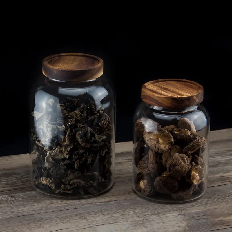 High Borosilicate Glass Storage Jar with cork Glass Sealed Jar