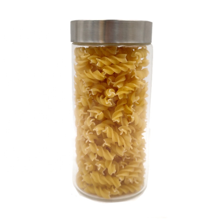 High Borosilicate Glass Storage Jars Canisters with Airtight Metal Lid