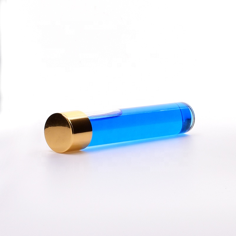 High Borosilicate Glass Storage Tube 5ml 10ml Slim Cylinder Roll On Bottle With Cap pill Storage Jar With Aluminum Screw Lid