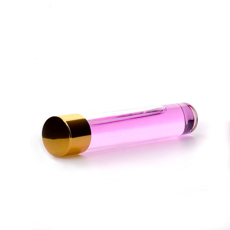 High Borosilicate Glass Storage Tube 5ml 10ml Slim Cylinder Roll On Bottle With Cap pill Storage Jar With Aluminum Screw Lid