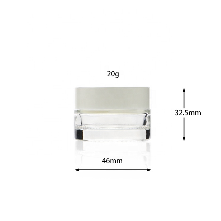 High End Clear Glass Face Cream Jar 10-20g Cream Bottle Containers OEM Private Label