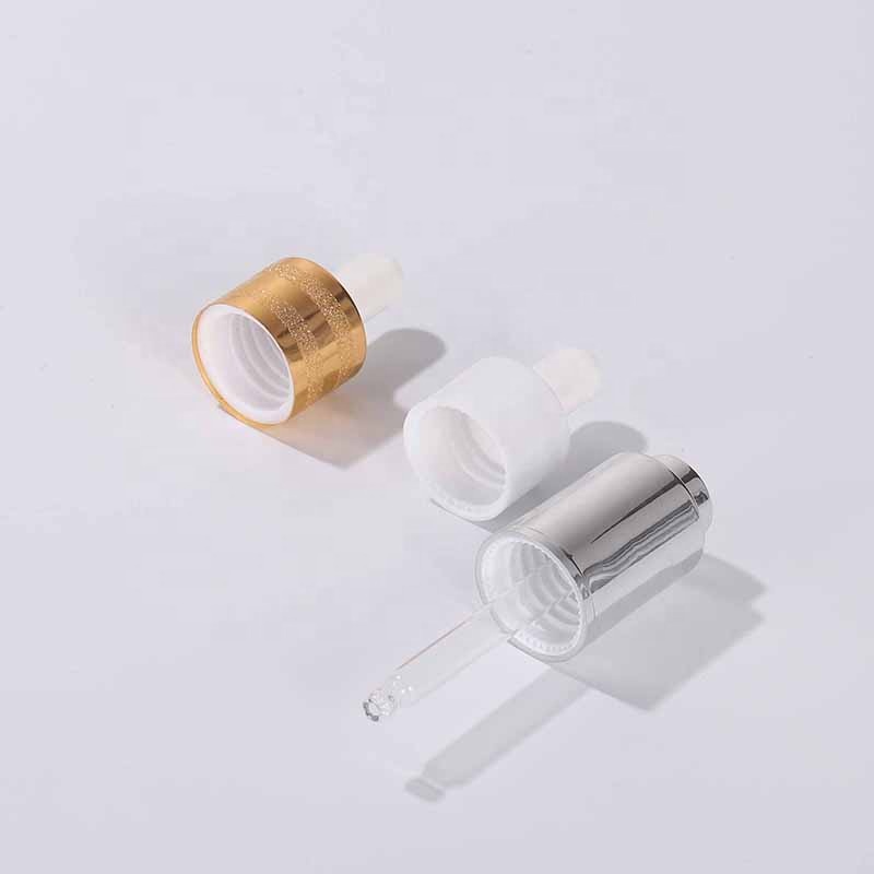 High End Eco Friendly 15ml 30ml 50 ml Round Clear Serum Essential Oil Glass Dropper Bottle with Press Cover Dropper