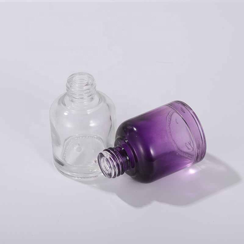 High End Eco Friendly 15ml 30ml 50 ml Round Clear Serum Essential Oil Glass Dropper Bottle with Press Cover Dropper