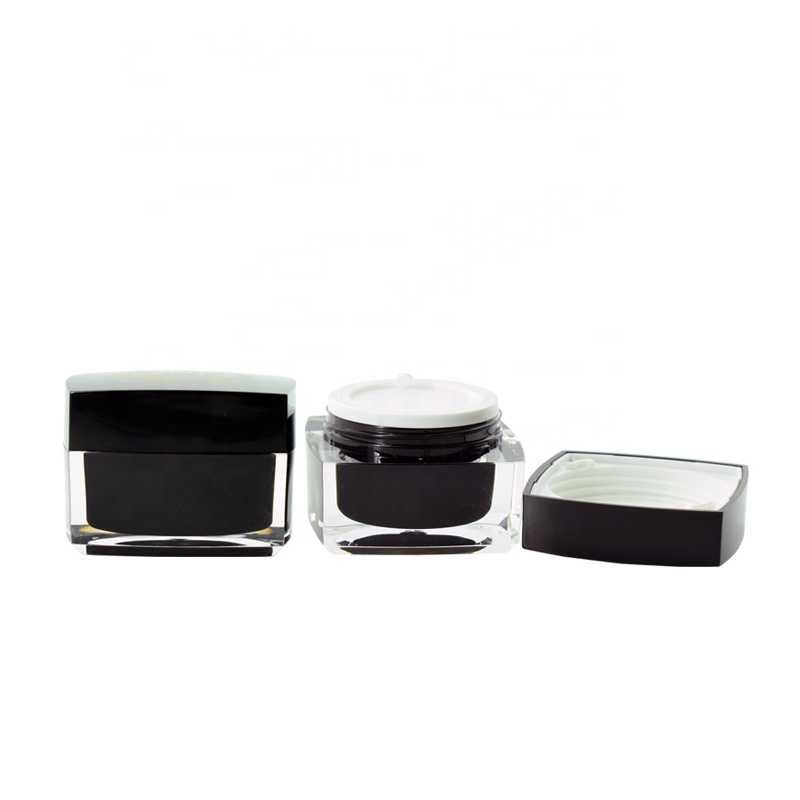 High End Empty Square Acrylic Jar Crystal Acrylic Cosmetic Cream Cosmetic Jar