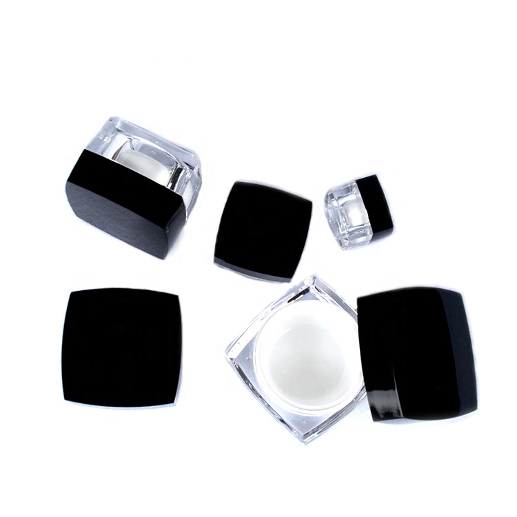 High End Empty Square Acrylic Jar Crystal Acrylic Cosmetic Cream Cosmetic Jar