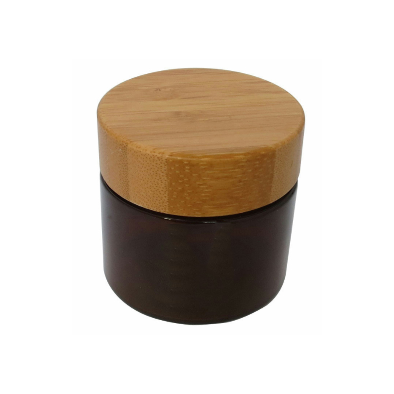 High End Frosted Matte Black Cosmetic Glass Jar for Cream With Best Price