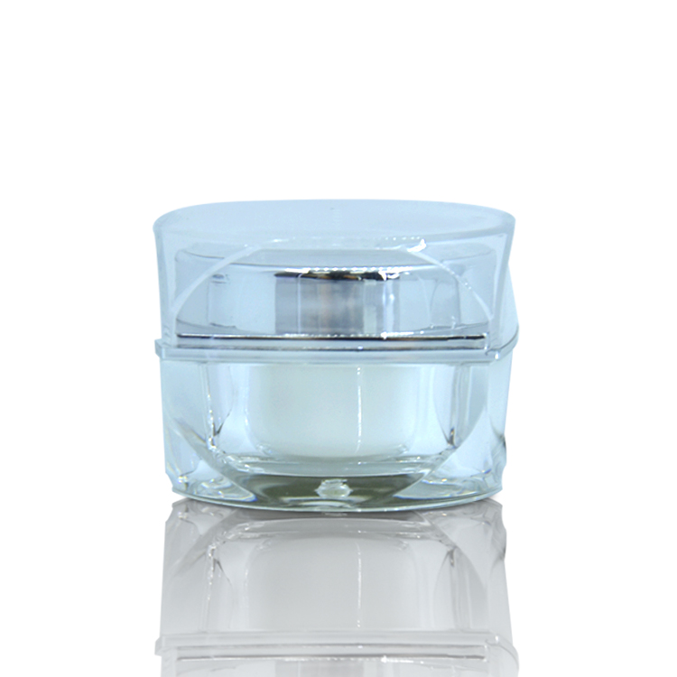High End Personal Care 15g Acrylic Double Wall Cream Jar Use for Facial Cream Mask Skincare Plastic Jar