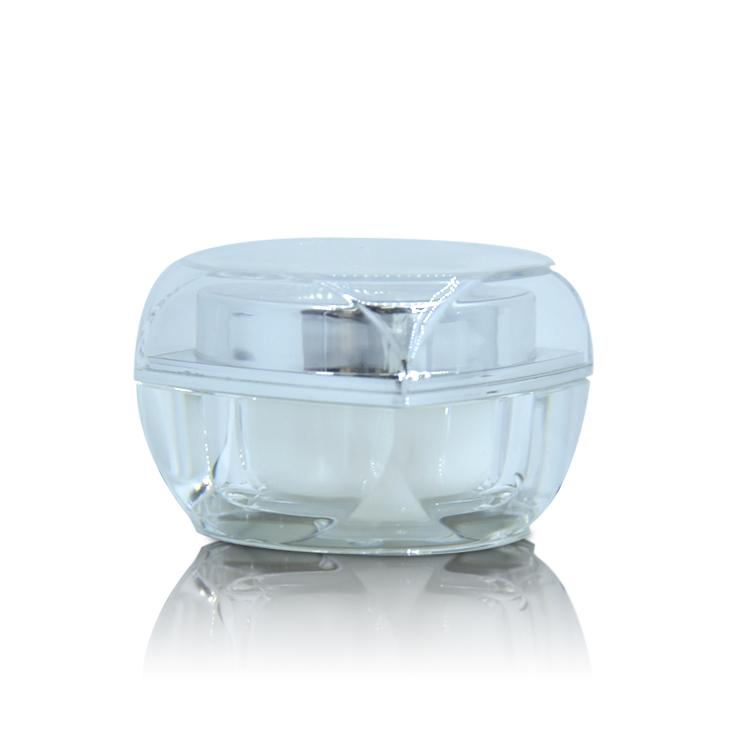 High End Personal Care 15g Acrylic Double Wall Cream Jar Use for Facial Cream Mask Skincare Plastic Jar