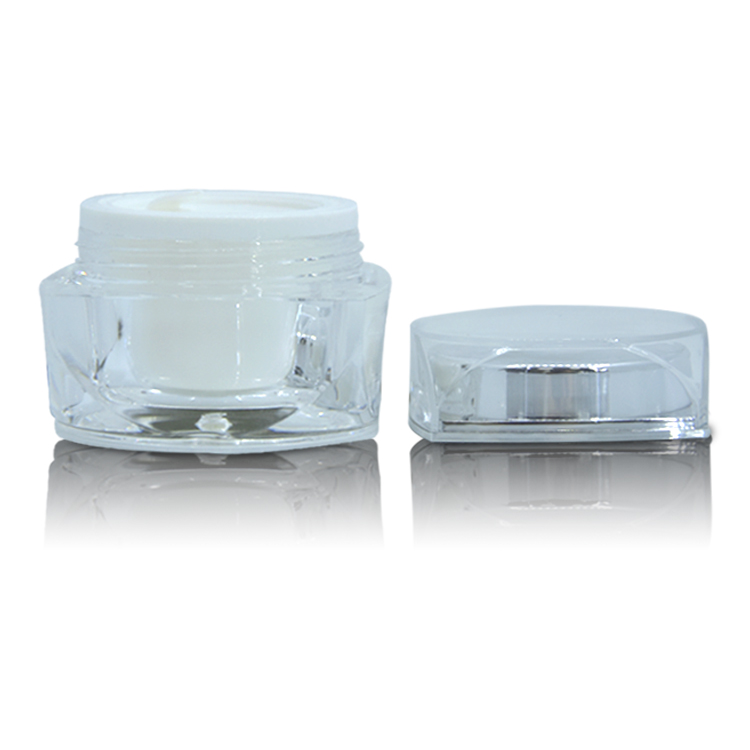 High End Personal Care 15g Acrylic Double Wall Cream Jar Use for Facial Cream Mask Skincare Plastic Jar