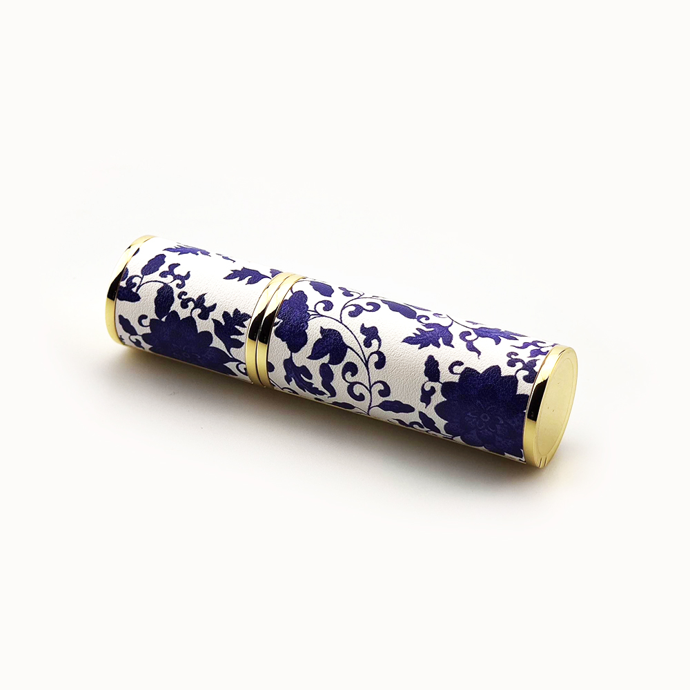 High End Portable Exquisite 5 ml Blue Porcelain Perfume Bottle Fine Mist Spray
