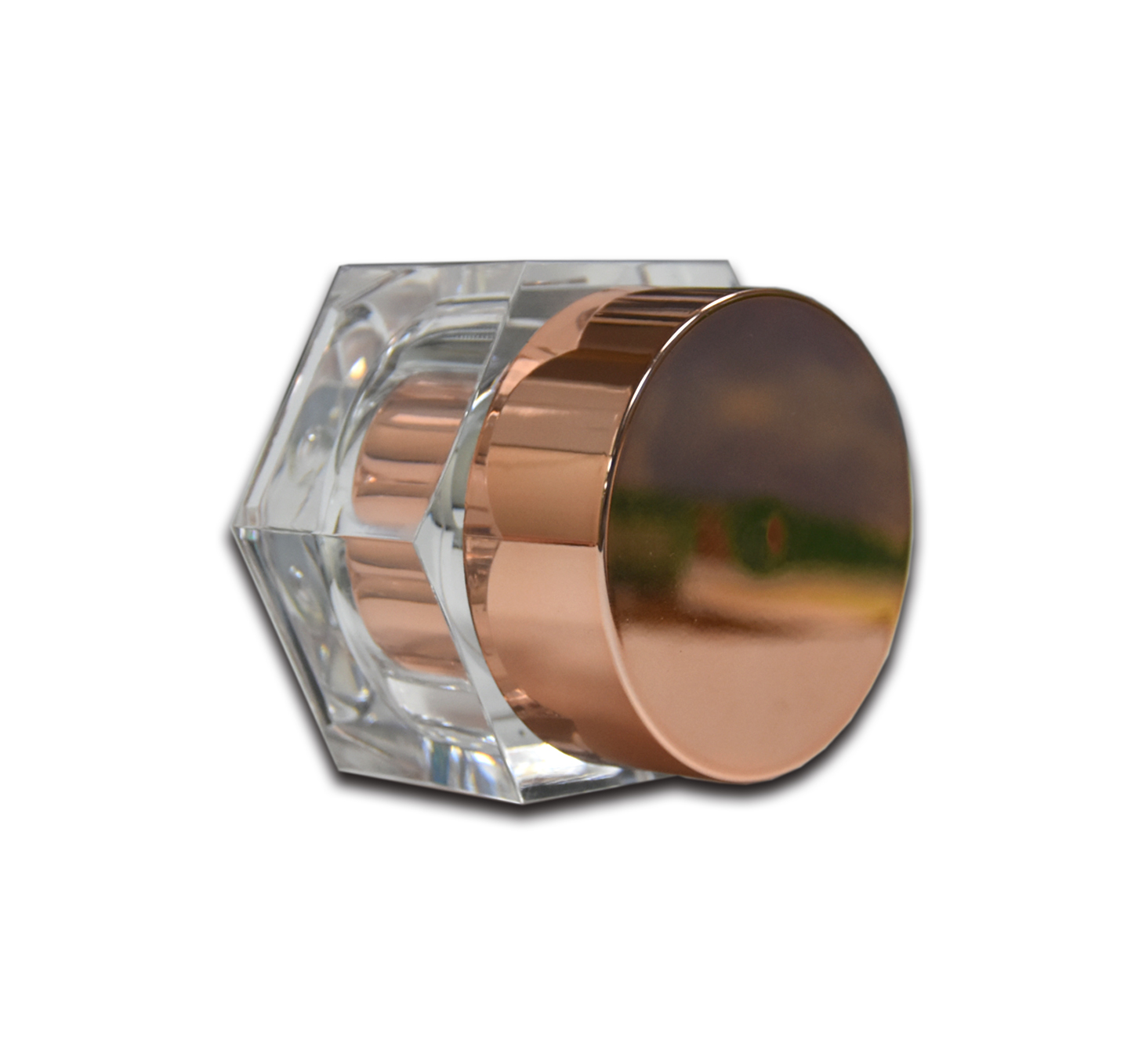 High End Rose Gold 50ml Acrylic Facial-pack Moisturizer Cream Packaging 50g Double Wall Plastic Jar