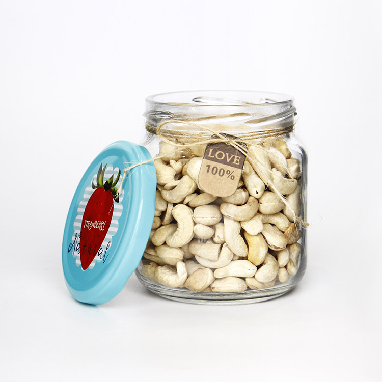 High Flint 16 oz Jam Sauce Canning Pickle Squat Food Storage Glass Jar With Screw Lid