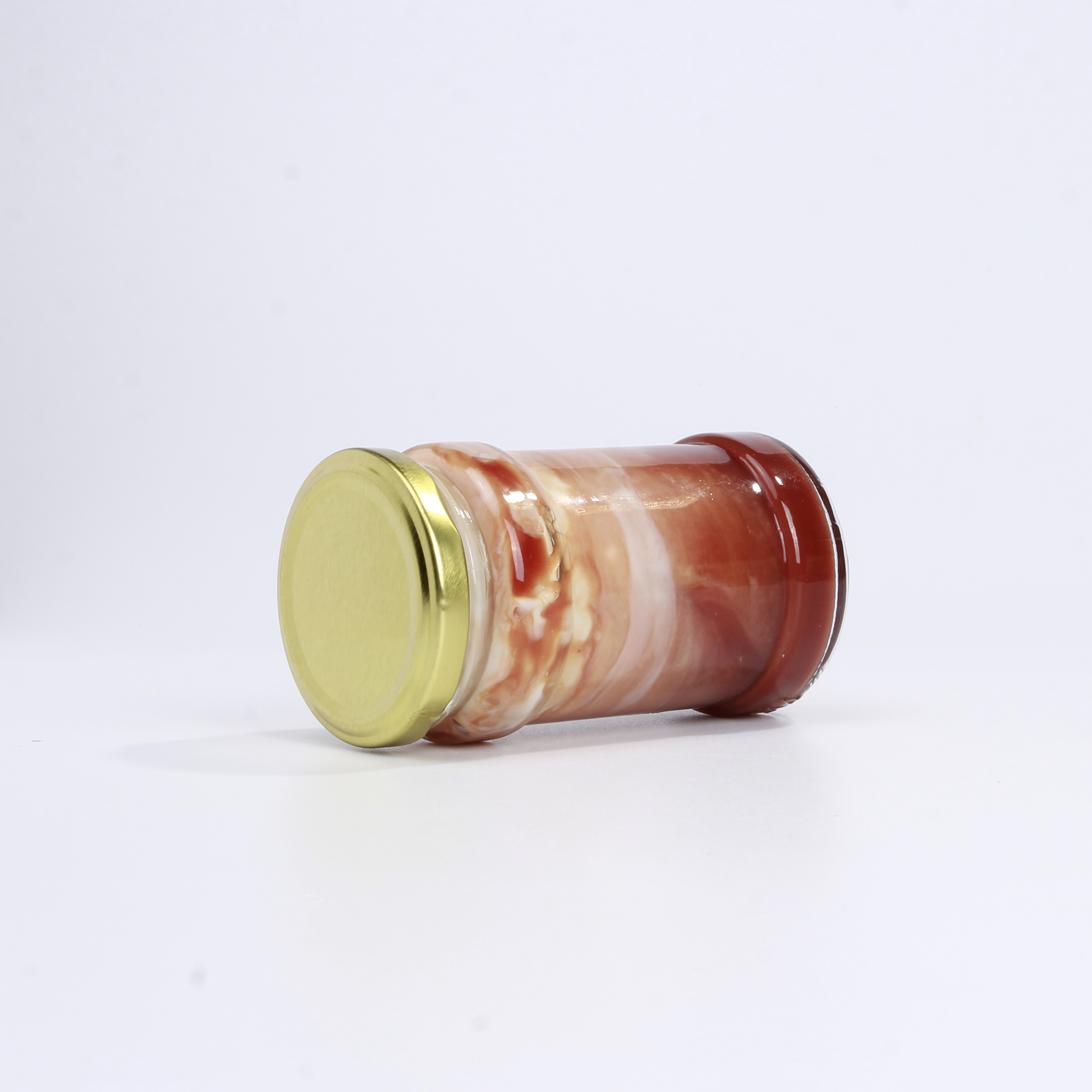 High Flint Food Glass Jars And Containers 250ml 8oz With Golden Lid For Sauce Packaging