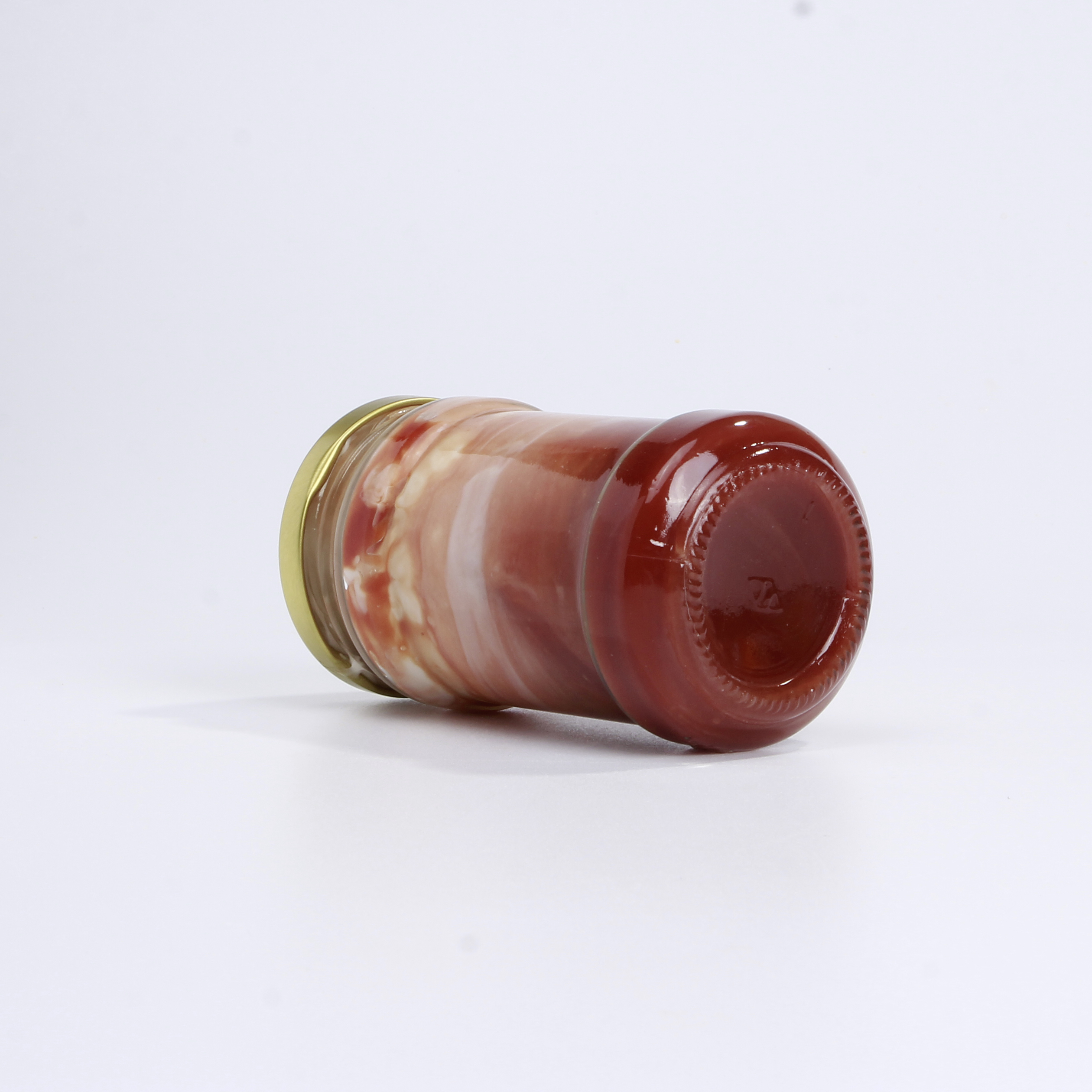 High Flint Food Glass Jars And Containers 250ml 8oz With Golden Lid For Sauce Packaging