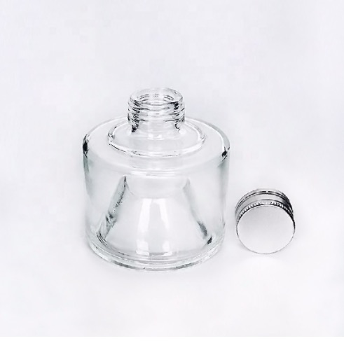 High Flint Quality 100ml 200ml 375ml Stackable Glass Rum Bottle With Screw Or Cork Lid For Alcohol Jam