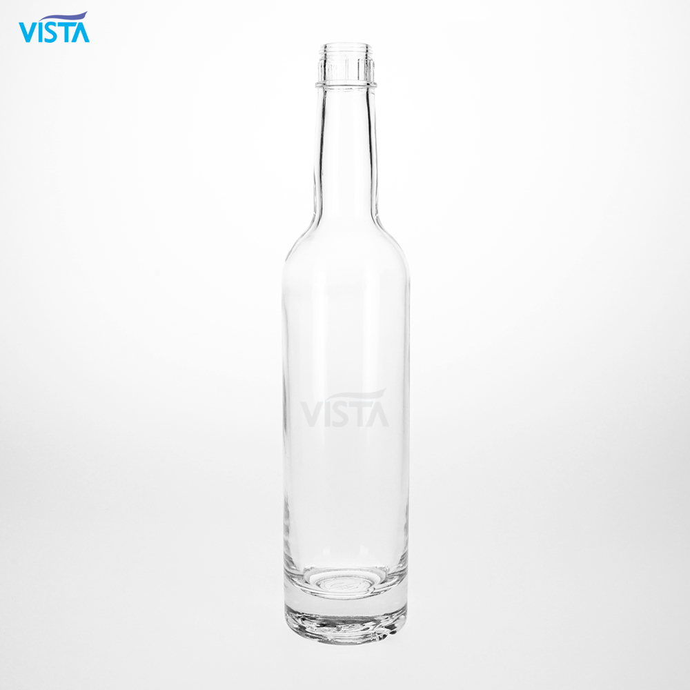 High Flint Round Vodka 500ml Glass Bottle Liquor Whisky with Guala Cork glass bottle liquor