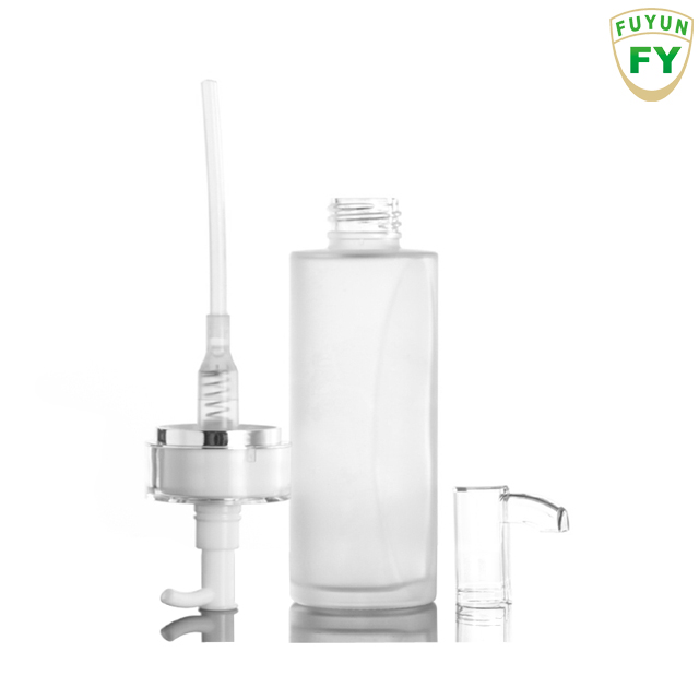 High Grade 40ml 100ml 120ml Clear Glass Body Lotion Pump Bottle With Cap