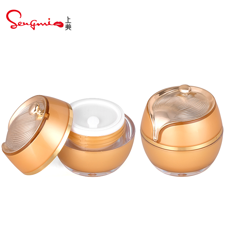 High-Grade In stock 20g Acrylic Gold Cream Jar for Cosmetic Packaging