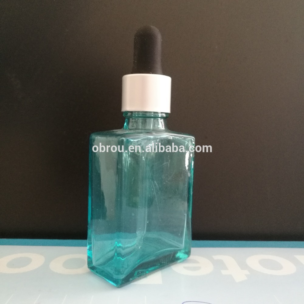 High Margin liquid 15ml 30ml square black frosted glass dropper bottle/flat glass bottle/black UV glass bottle