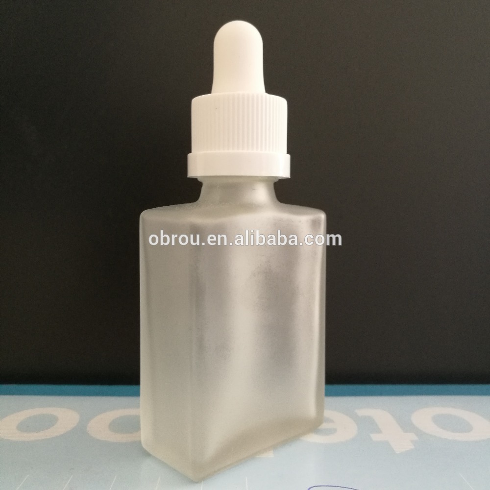 High Margin liquid 15ml 30ml square black frosted glass dropper bottle/flat glass bottle/black UV glass bottle