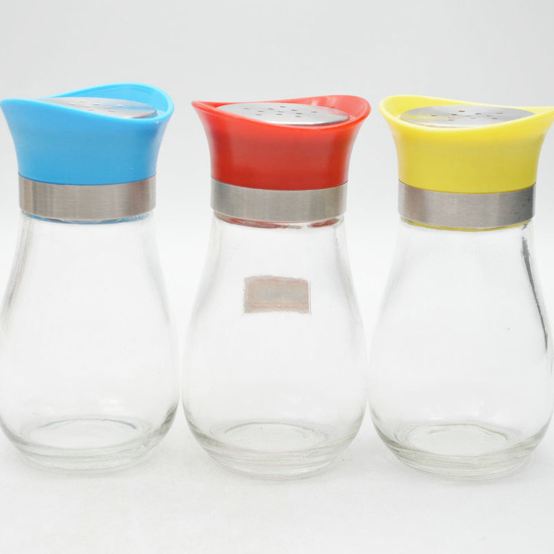 High Performance  spice jar  New hand operated  pepper bottle 120ml Glass Spice Jars/Bottles