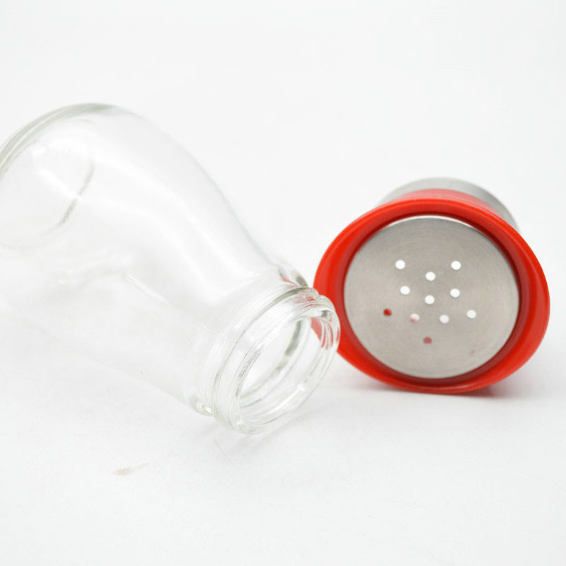 High Performance spice jar New hand operated pepper bottle 120ml Glass Spice Jars/Bottles