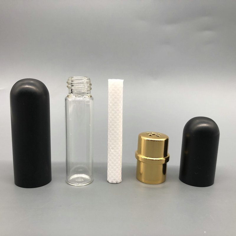 High Quality 10 Colors Essential Oil Metal Aromatherapy Inhaler Blank Nasal Inhaler Tube Bottles Refill Metal Aluminum Inhalers
