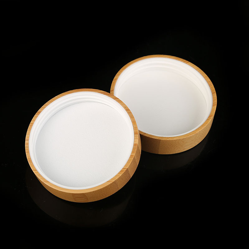 High Quality 100g Eco Friendly Bamboo Cream PET Plastic Jar with Bamboo lid