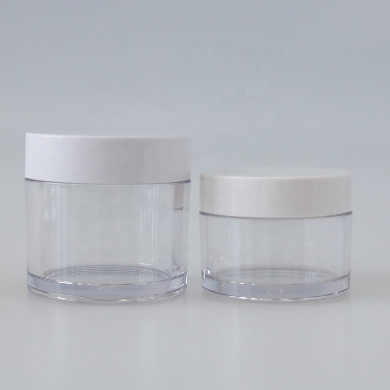 High Quality 100g PETG Plastic Thick Wall Cosmetic Cream Jar With White Lid