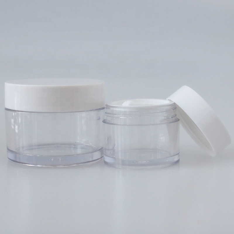 High Quality 100g PETG Plastic Thick Wall Cosmetic Cream Jar With White Lid