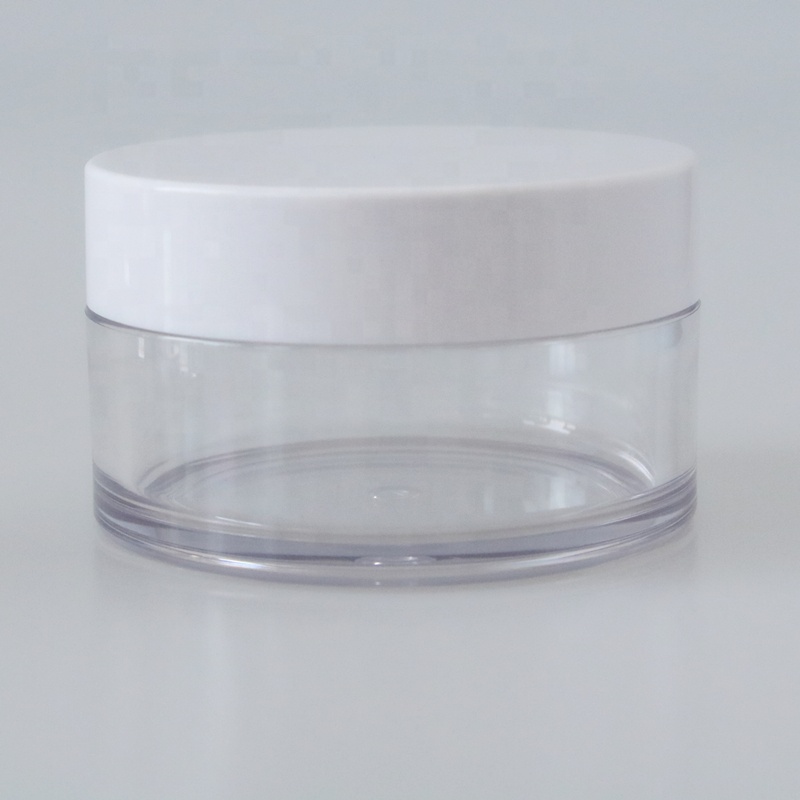 High Quality 100g PETG Plastic Thick Wall Cosmetic Cream Jar With White Lid