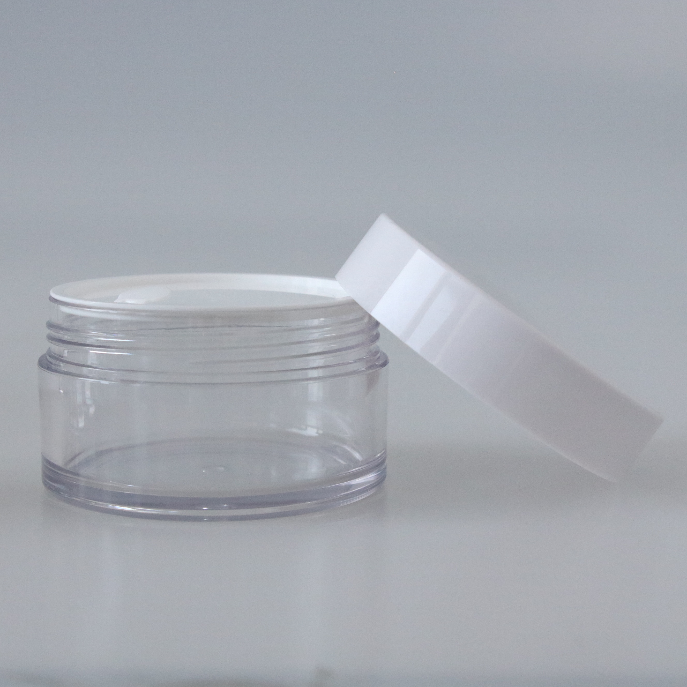 High Quality 100g PETG Plastic Thick Wall Cosmetic Cream Jar With White Lid