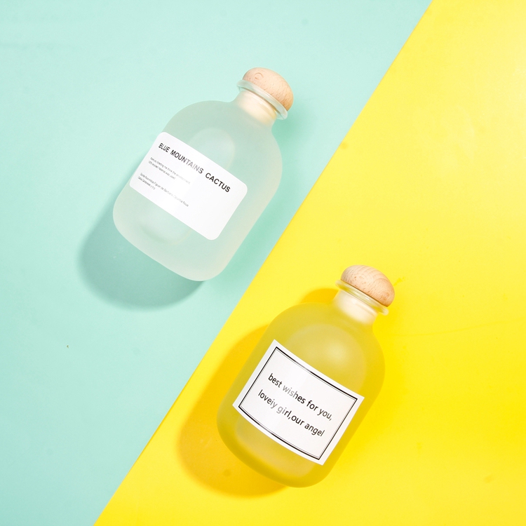 High Quality 100ml 330ml Frost Mini Wine Glass Bottles Frosted Fresh Juice/Fruit Wine Drinking Bottles with cork Popular Sale