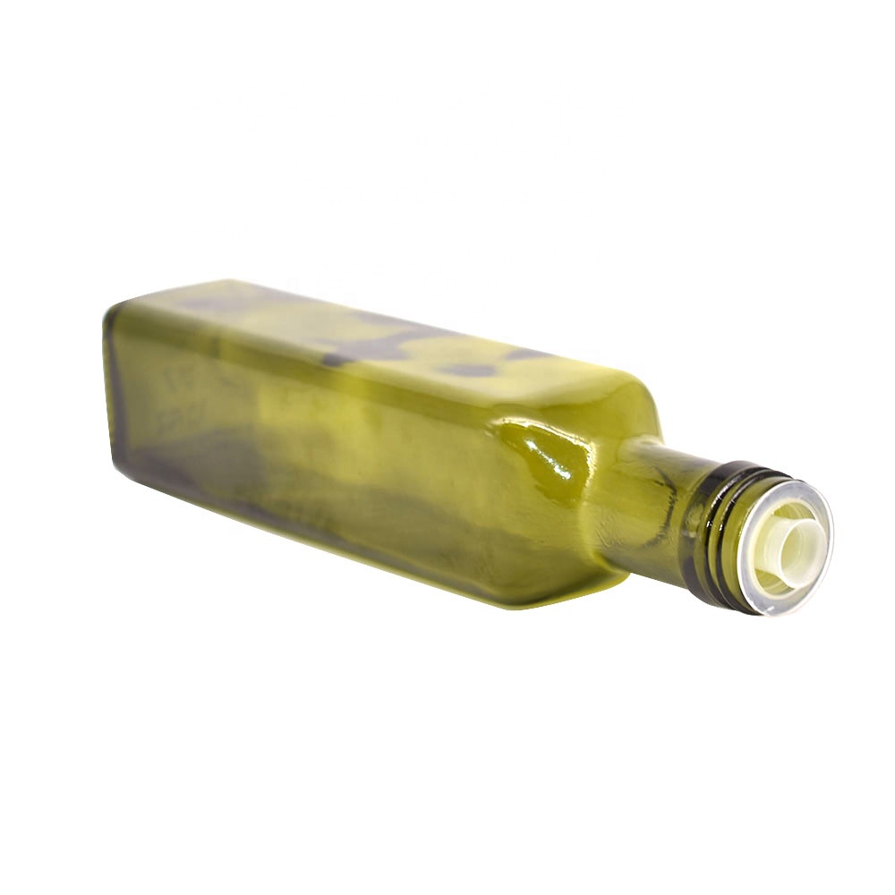 High Quality 100ml 500 ml and 750 ml green brown round square marasca olive oil glass bottles in stock