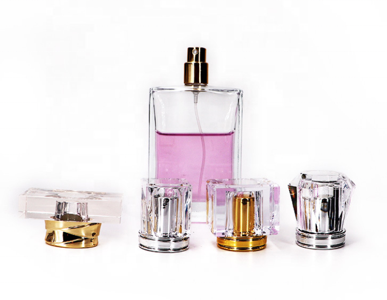 High Quality 105ml high quality custom color empty clear glass perfume bottle with glass spray cap