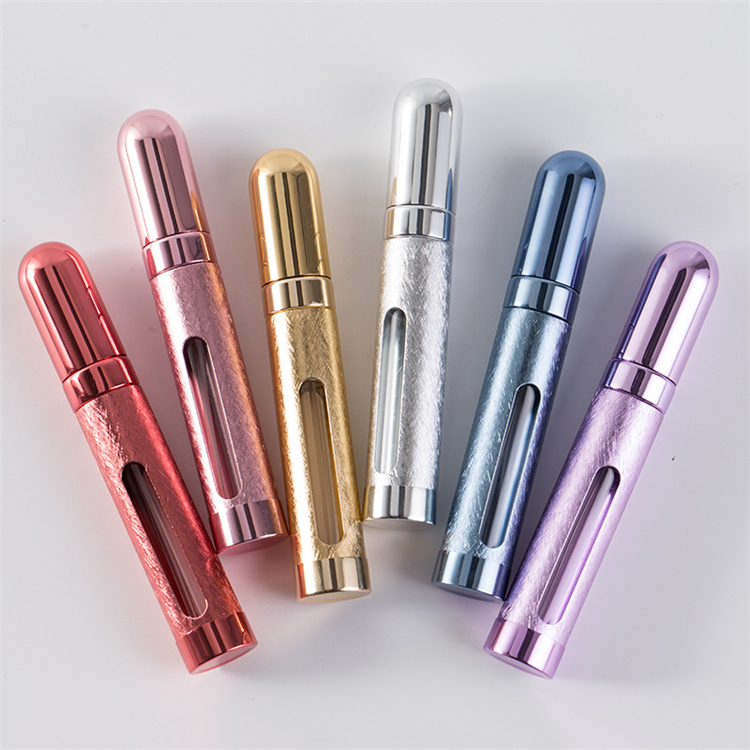 High Quality 12 ml refillable empty travel pocket aluminum attar perfume atomizer bottle with pump