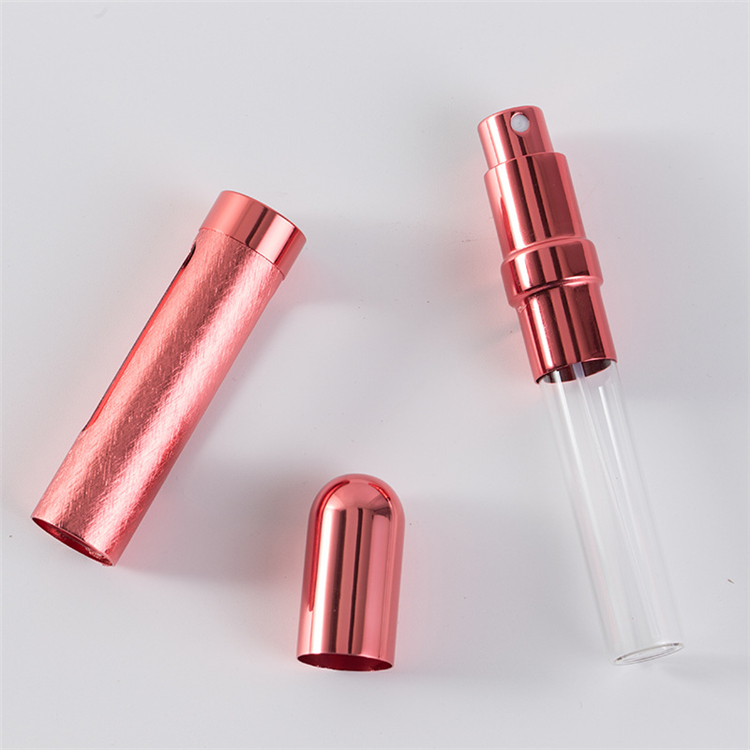 High Quality 12 ml refillable empty travel pocket aluminum attar perfume atomizer bottle with pump