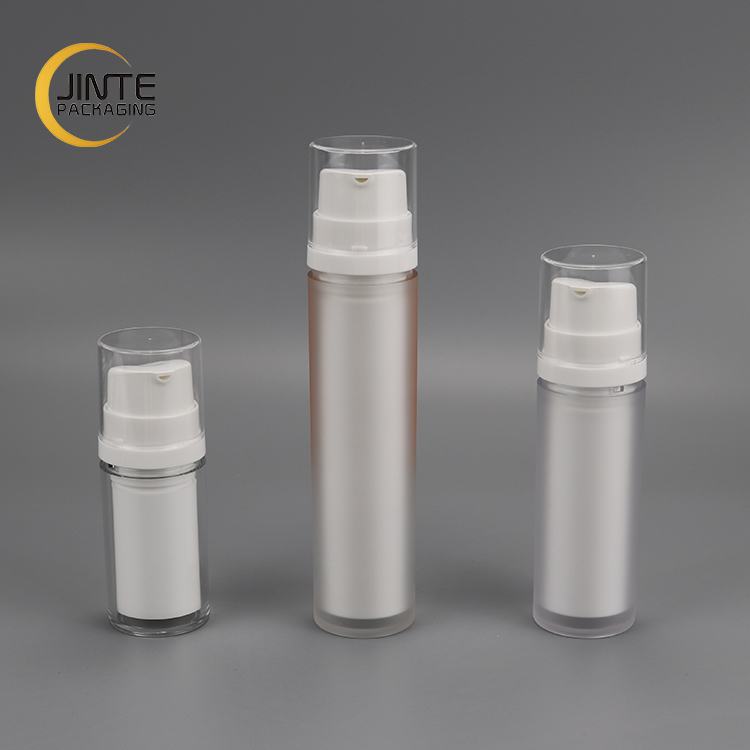 High Quality 15ml 30ml 50ml Frost Bottle Body Double Wall Empty Pump Plastic Bottle For Skin Care Lotion