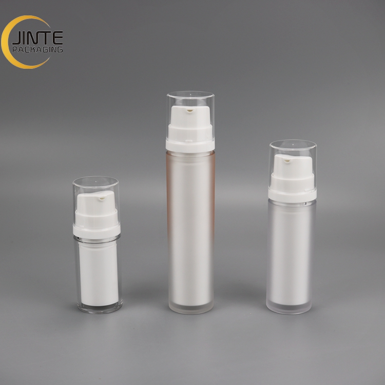 High Quality 15ml 30ml 50ml Frosted Double Wall Empty Pump Plastic Bottle and Customized PETG plastic jar container