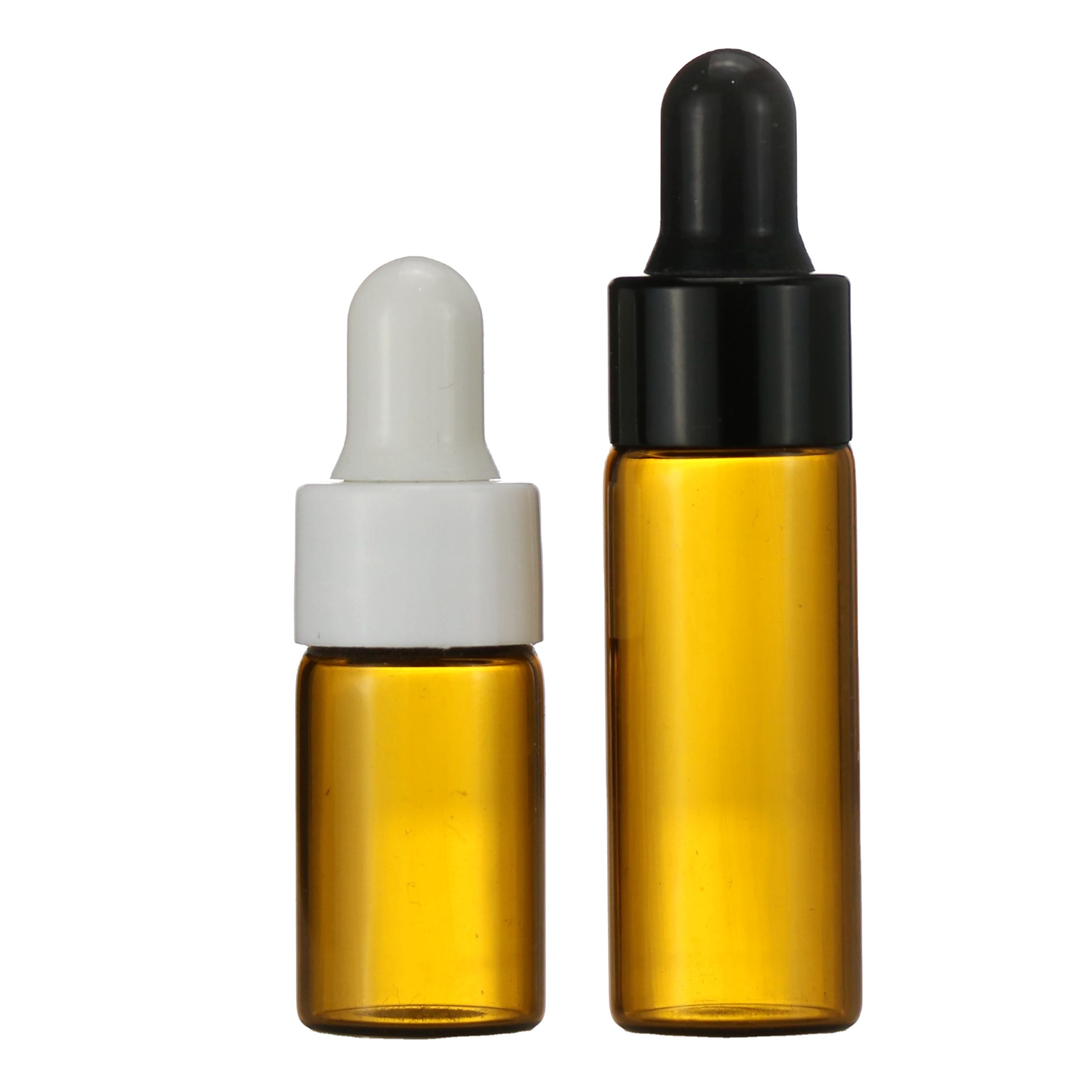 High Quality 1ml 2ml 3ml 5ml amber glass dropper bottle essential CBD oil perfume sample testing vial 5ml tincture bottle