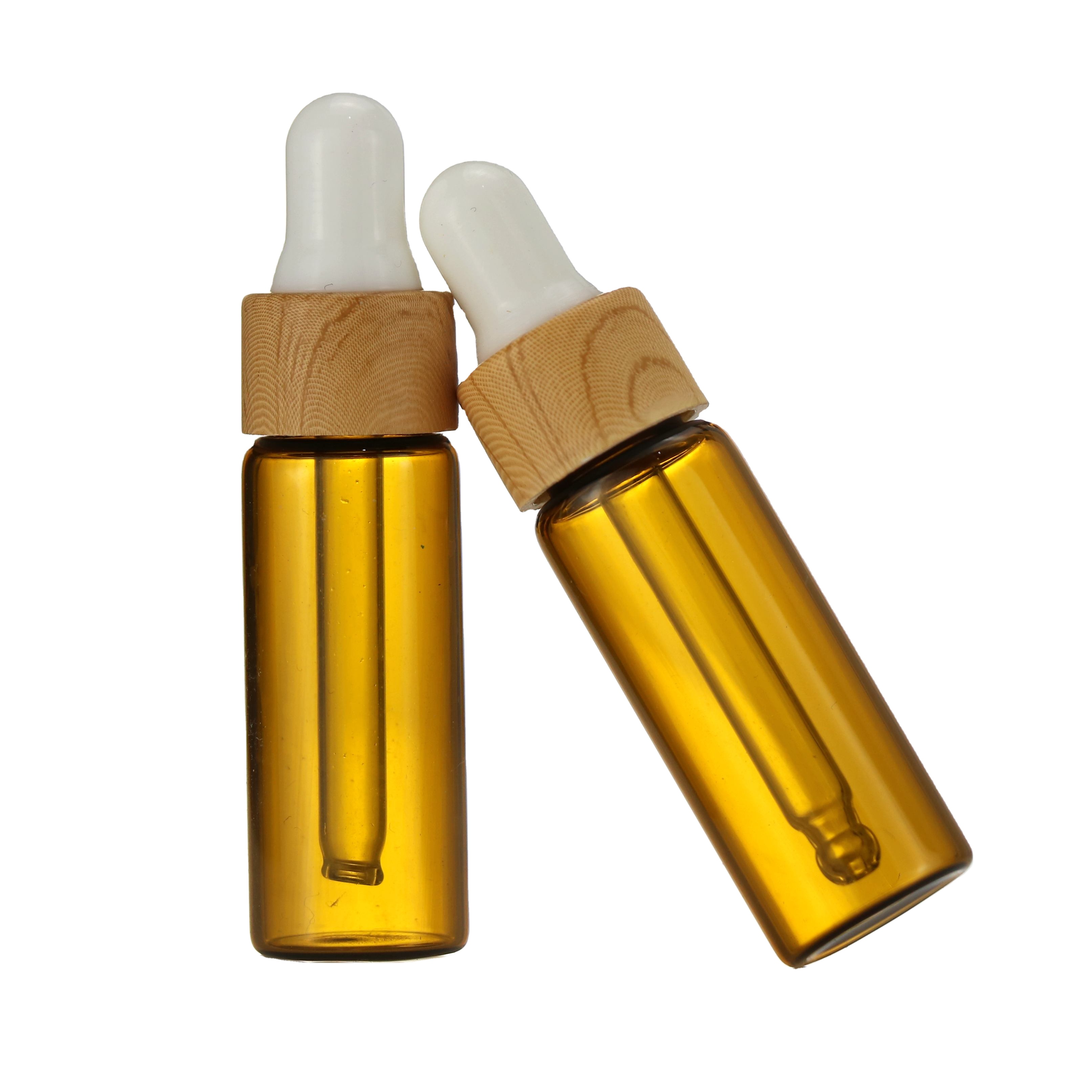 High Quality 1ml 2ml 3ml 5ml amber glass dropper bottle essential CBD oil perfume sample testing vial 5ml tincture bottle