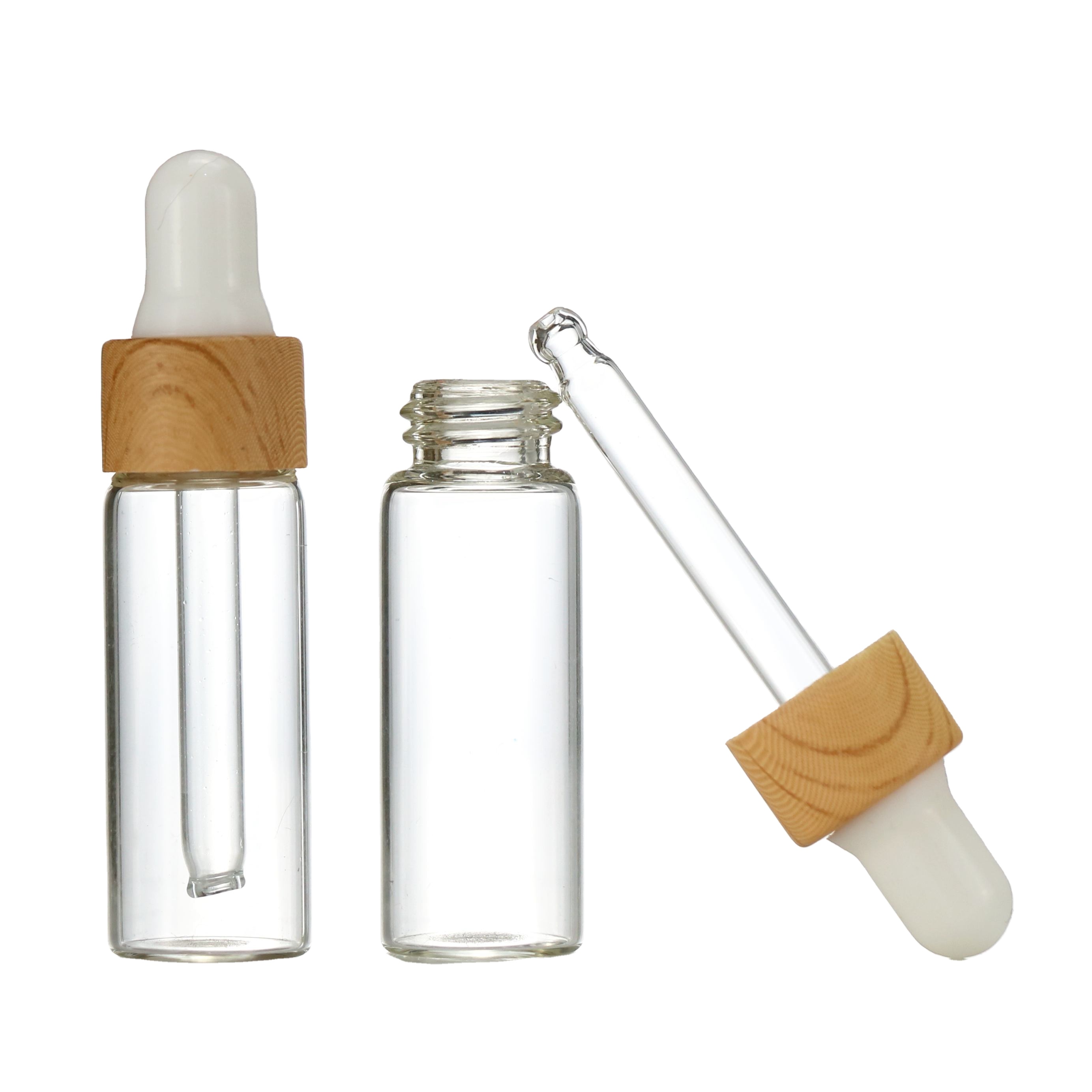 High Quality 1ml 2ml 3ml 5ml amber glass dropper bottle essential CBD oil perfume sample testing vial 5ml tincture bottle