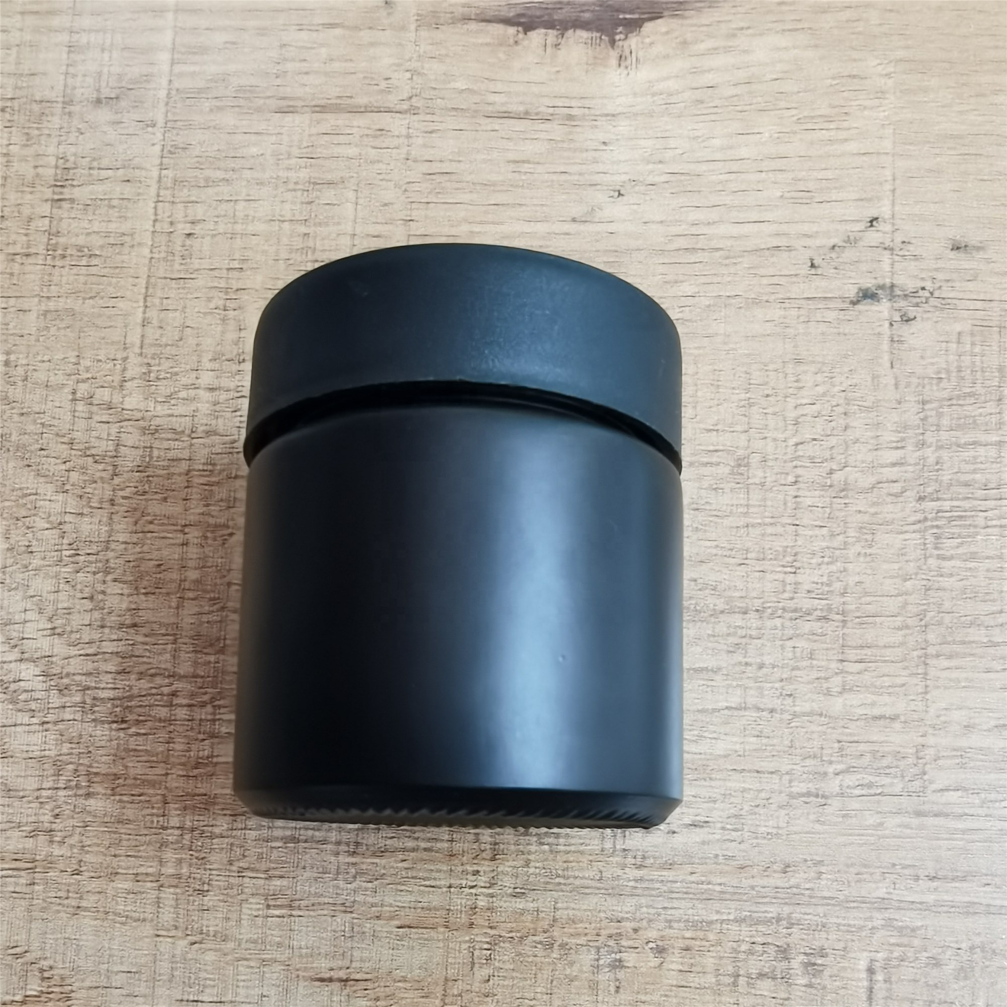 High Quality 1oz 2oz 3oz 4oz 5oz 8oz Matte Black Glass CR Jar With Smooth Child Resistant Plastic Lid For Weed Flowers