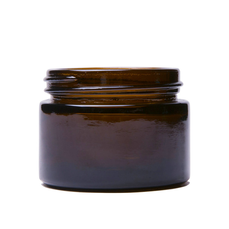 High Quality 1oz 30ml Round Amber Glass Jars with Lids for Cosmetics