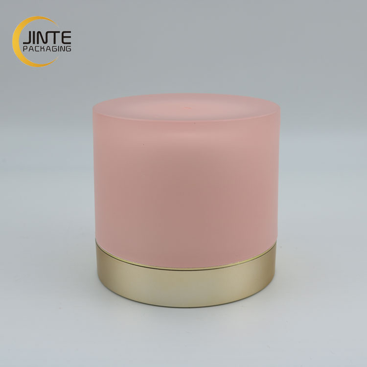 High Quality 200ml Large Container Cosmetics Packaging Luxury Beauty Frosted Pink Plastic Jar For Sleep cream