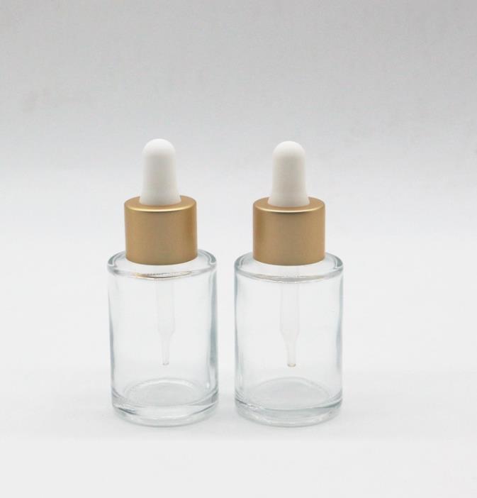 High Quality 20ml Transparent Glass Dropper Bottles Essential Oil Bottle Frosted Cosmetic Bottle