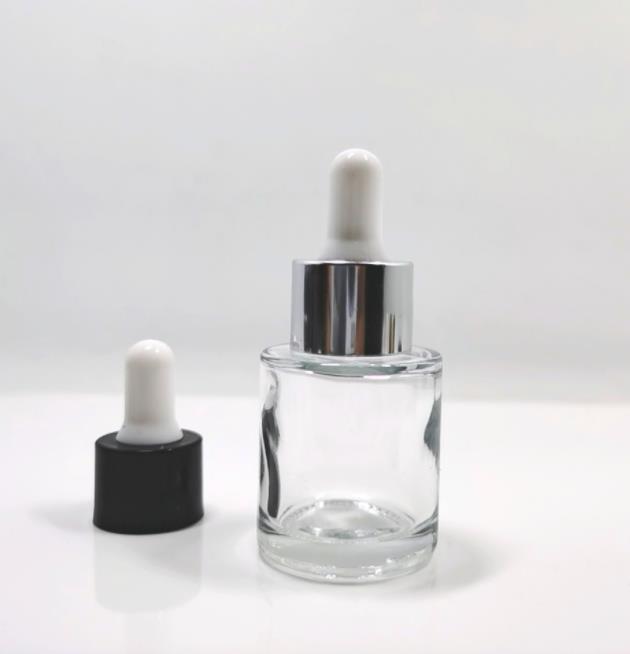 High Quality 20ml Transparent Glass Dropper Bottles Essential Oil Bottle Frosted Cosmetic Bottle