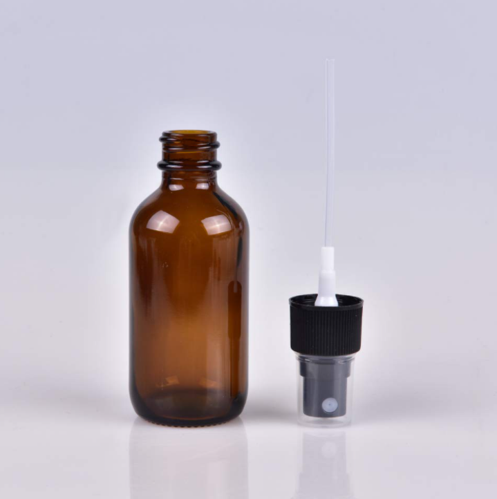 High Quality 2oz Amber Glass Spray Bottles for Essential Oils, Small Empty Spray Bottle, Fine Mist Spray