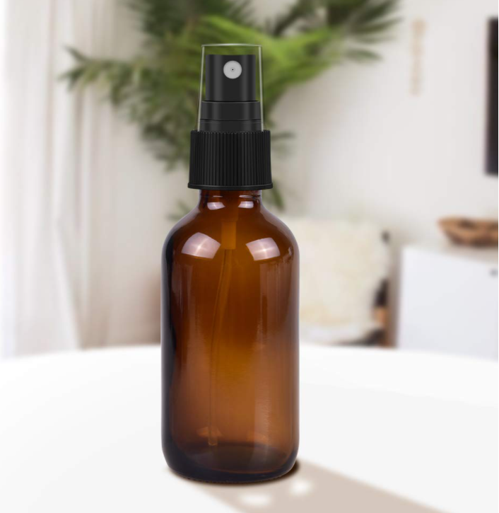 High Quality 2oz Amber Glass Spray Bottles for Essential Oils, Small Empty Spray Bottle, Fine Mist Spray