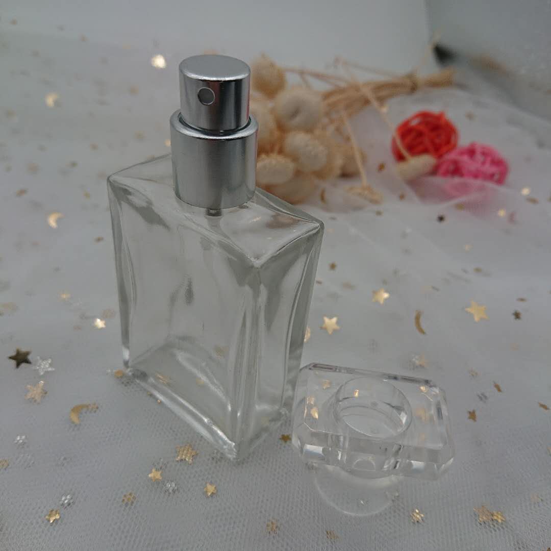 High Quality 30/50ml perfume bottle transparent black glass bottle cosmetic empty bottle